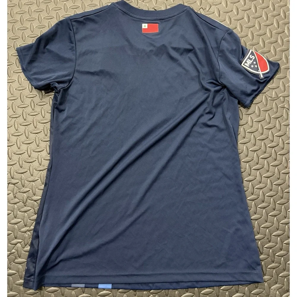 New England Revolution Jersey Large Home Blue Adidas MLS UHC REVS EUC